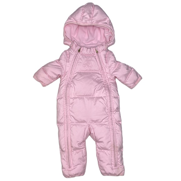 Ralph Lauren pink snowsuit winter one piece baby girl size 18 months - Picture 1 of 12